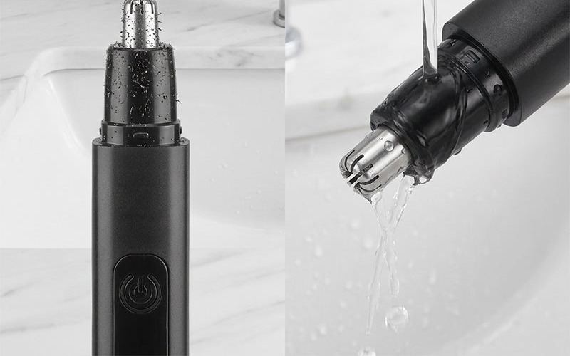 Tête de coupe détachable rincée sous l'eau courante
